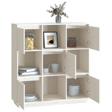 NNEVL Highboard White 110.5x35x117 cm Solid Wood Pine