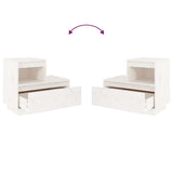 NNEVL Bedside Cabinets 2 pcs White 60x34x51 cm Solid Wood Pine