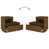 NNEVL Bedside Cabinets 2 pcs Honey Brown 60x34x51 cm Solid Wood Pine