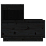 NNEVL Bedside Cabinet Black 60x34x51 cm Solid Wood Pine