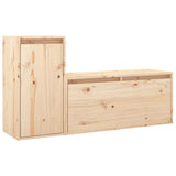 NNEVL TV Cabinets 2 pcs Solid Wood Pine