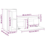 NNEVL TV Cabinets 2 pcs Solid Wood Pine
