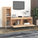NNEVL TV Cabinets 2 pcs Solid Wood Pine