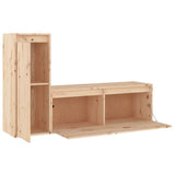 NNEVL TV Cabinets 2 pcs Solid Wood Pine