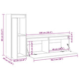NNEVL TV Cabinets 2 pcs Solid Wood Pine
