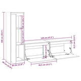 NNEVL TV Cabinets 3 pcs Solid Wood Pine