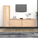 NNEVL TV Cabinets 3 pcs Solid Wood Pine