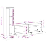 NNEVL TV Cabinets 3 pcs White Solid Wood Pine