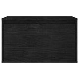 NNEVL TV Cabinets 3 pcs Black Solid Wood Pine