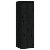 NNEVL TV Cabinets 3 pcs Black Solid Wood Pine