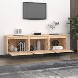 NNEVL TV Cabinets 3 pcs Solid Wood Pine