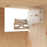 NNEVL TV Cabinets 3 pcs Solid Wood Pine