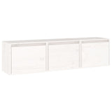 NNEVL TV Cabinets 3 pcs White Solid Wood Pine