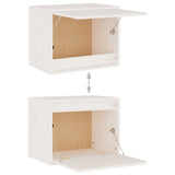 NNEVL TV Cabinets 3 pcs White Solid Wood Pine