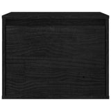NNEVL TV Cabinets 3 pcs Black Solid Wood Pine