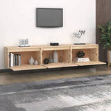 NNEVL TV Cabinets 3 pcs Solid Wood Pine