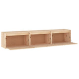 NNEVL TV Cabinets 3 pcs Solid Wood Pine