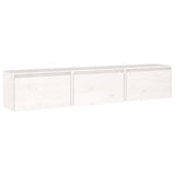 NNEVL TV Cabinets 3 pcs White Solid Wood Pine