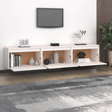 NNEVL TV Cabinets 3 pcs White Solid Wood Pine
