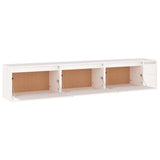 NNEVL TV Cabinets 3 pcs White Solid Wood Pine
