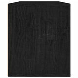 NNEVL TV Cabinets 3 pcs Black Solid Wood Pine