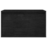 NNEVL TV Cabinets 3 pcs Black Solid Wood Pine