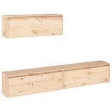 NNEVL TV Cabinets 3 pcs Solid Wood Pine