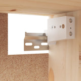 NNEVL TV Cabinets 3 pcs Solid Wood Pine