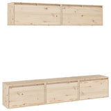 NNEVL TV Cabinets 5 pcs Solid Wood Pine