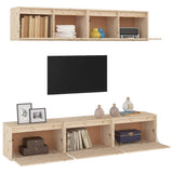 NNEVL TV Cabinets 5 pcs Solid Wood Pine