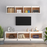 NNEVL TV Cabinets 5 pcs White Solid Wood Pine