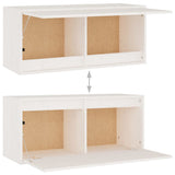 NNEVL TV Cabinets 5 pcs White Solid Wood Pine