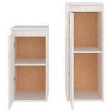 NNEVL TV Cabinets 2 pcs White Solid Wood Pine
