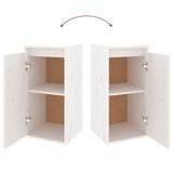 NNEVL TV Cabinets 2 pcs White Solid Wood Pine
