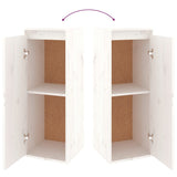NNEVL TV Cabinets 2 pcs White Solid Wood Pine