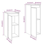 NNEVL TV Cabinets 2 pcs White Solid Wood Pine