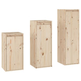 NNEVL TV Cabinets 3 pcs Solid Wood Pine
