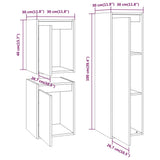 NNEVL TV Cabinets 3 pcs Solid Wood Pine