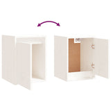 NNEVL TV Cabinets 3 pcs White Solid Wood Pine