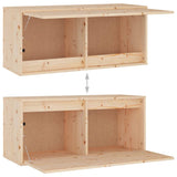 NNEVL TV Cabinets 4 pcs Solid Wood Pine