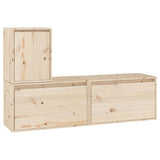 NNEVL TV Cabinets 3 pcs Solid Wood Pine