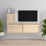 NNEVL TV Cabinets 3 pcs Solid Wood Pine
