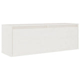 NNEVL TV Cabinets 4 pcs White Solid Wood Pine