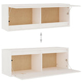 NNEVL TV Cabinets 4 pcs White Solid Wood Pine