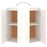 NNEVL TV Cabinets 4 pcs White Solid Wood Pine