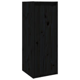 NNEVL TV Cabinets 4 pcs Black Solid Wood Pine