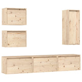 NNEVL TV Cabinets 6 pcs Solid Wood Pine