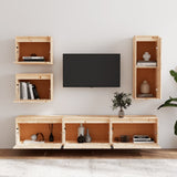 NNEVL TV Cabinets 6 pcs Solid Wood Pine