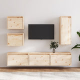 NNEVL TV Cabinets 6 pcs Solid Wood Pine