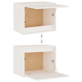 NNEVL TV Cabinets 6 pcs White Solid Wood Pine